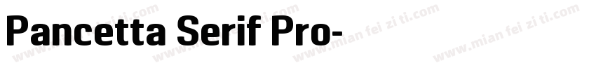 Pancetta Serif Pro字体转换